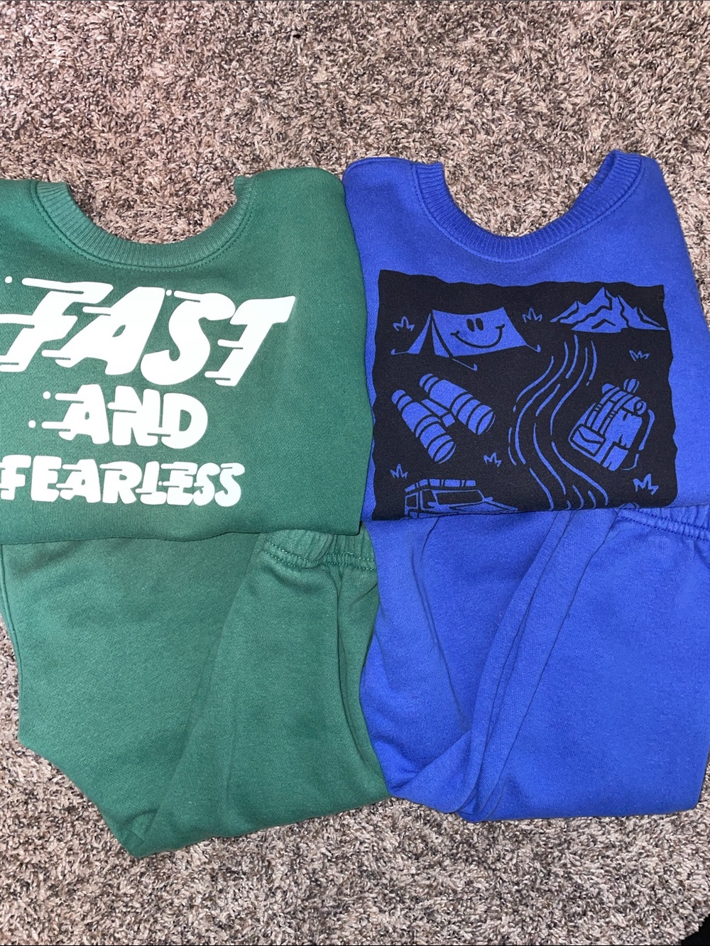 Toddler Matching Crew Sweatshirt & Sweatpants Set Bundle